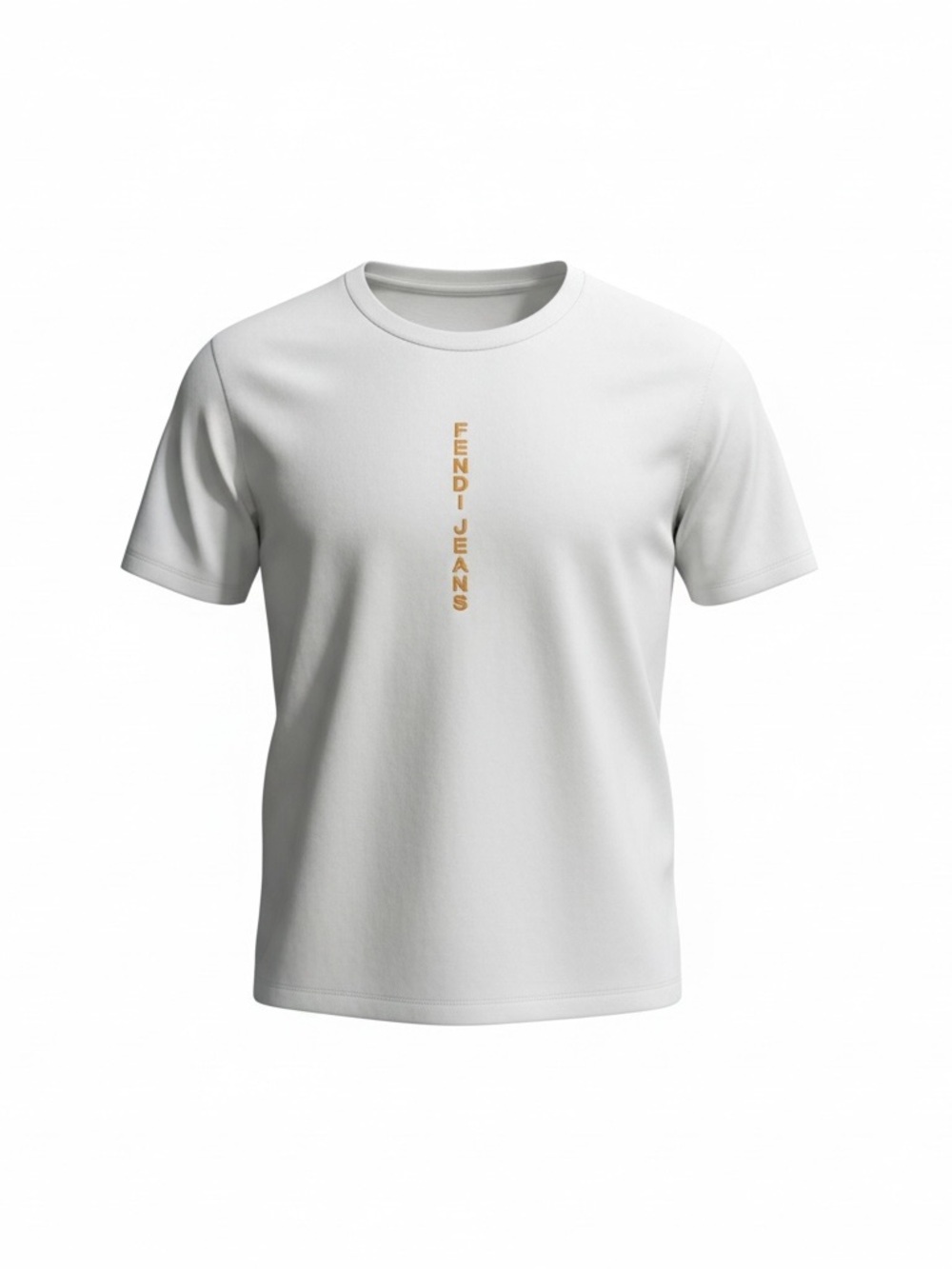 Vintage Fendi Jeans White Logo T-Shirt IT 40 | Made in Italy | Y2K Designer